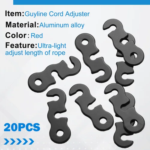 Miniatura 3 de SATINIOR Guyline - Tensor de aleación de aluminio para tienda de campaña, tensor de cuerda de paracaídas, ajustadores de cuerda para tienda