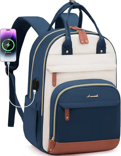 Miniatura 10 de LOVEVOOK Mochila para mujer, mochila para laptop de 15.6 pulgadas, mochilas escolares, bolsa antirrobo, bolsa antirrobo impermeable