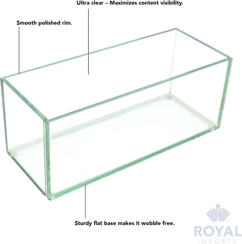 Miniatura 4 de Royal Imports - Florero de cristal decorativo de forma oblonga rectangular para centro de mesa o decoración de boda Transparente