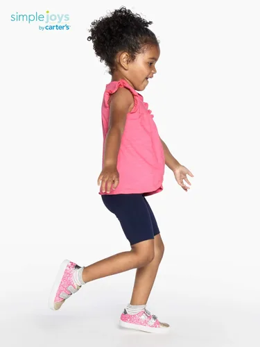 Miniatura 2 de Simple Joys by Carters Pantalones cortos de bicicleta para bebés niños pequeños y niñas paquete de 3