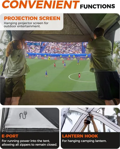 Miniatura 8 de KingCamp SUV Tent, Instant 6-8 Person Waterproof & Windproof Tailgate Car Camping Tent with Movie Screen for Family Camping & Outdoor Adventures