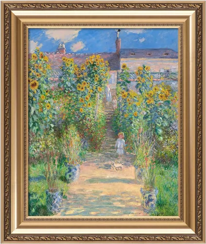 Miniatura 57 de IPIC - Reproducción artística de los lirios de agua de Claude Monet 1906, impresiones giclée coinciden con el marco dorado clásico, arte de pared