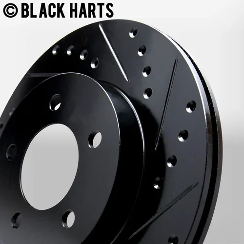 Miniatura 4 de Hart Brakes Kit de frenos y rotores traseros delanteros Pastillas de freno delanteras y traseras Rotores y pastillas de freno Pastillas