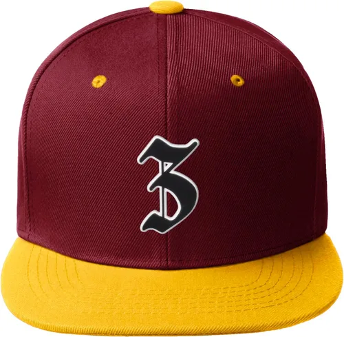 Miniatura 1187 de Daxton Gorra clásica con visera de billete plano con letras del alfabeto inglés antiguo de la A a la Z