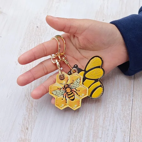 Miniatura 5 de CATCH ON Paquete de 2 fundas de cuero para Airtag para llavero, bonitos accesorios Kawaii adecuados para Airtag