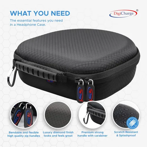 Miniatura 4 de Digicharge Funda de transporte para Sony WH-CH520 / WH-CH510 / MDR-ZX110, JBL Live 680NC / Tune 520BT / 510BT Auriculares inalámbricos Bluetooth