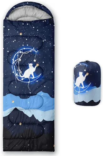 Miniatura 37 de Axolotl Saco de Dormir de Unicornio para Niños y Niñas – Sacos de Dormir Ligeros Cálidos para Clima Frío, Saco de Dormir Portátil Impermeable