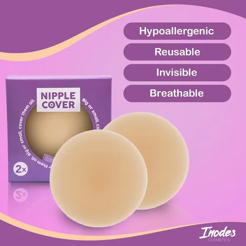 Miniatura 5 de Inodes Cubiertas reutilizables para pezones Cubiertas invisibles sin pezones Pasties de silicona Pétalos Pétalos de pecho Sujetador adhesivo