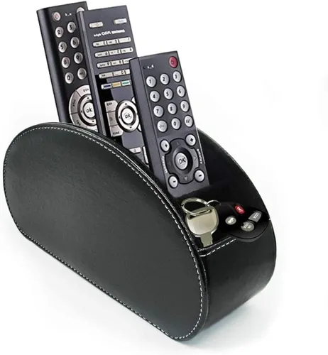 Miniatura 17 de Organizador de control remoto de piel con 5 compartimentos espaciosos