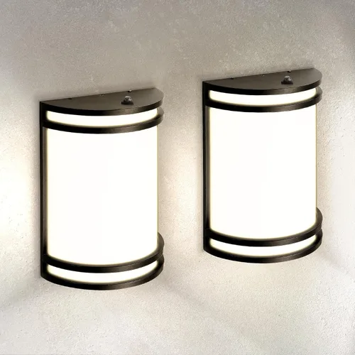 Miniatura 22 de ASD Lámpara LED de montaje en pared para exteriores e interiores de 10 pulgadas con sensor de movimiento, iluminación de pared de níquel cepillado