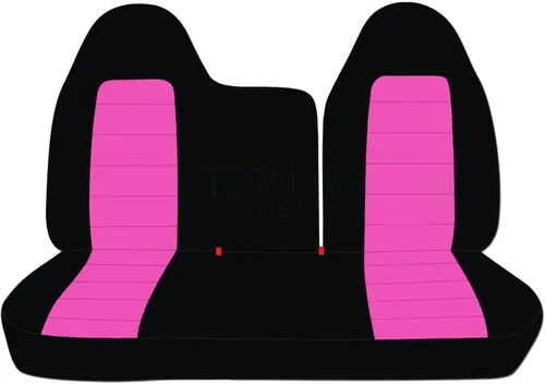 Miniatura 19 de Totally Covers Compatible con fundas de asiento de camión de dos tonos 1997-1998 Ford F-150 F-250 (banco dividido delantero 40/60) sin