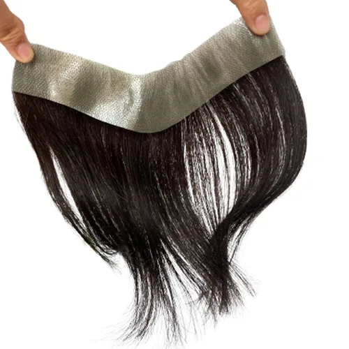Miniatura 6 de Voloria Tupé de cabello humano 100 % de piel sintética para hombre, peluca frontal para retroceso, sistemas de reemplazo de línea capilar natural