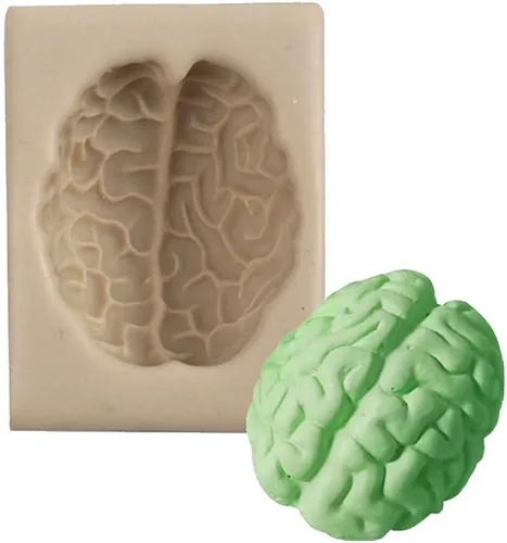 Miniatura 6 de WYD 2 piezas de molde de mousse de helado de corazón humano y cerebro 3D DIY Halloween órgano sorpresa molde de silicona para fondant de dulce