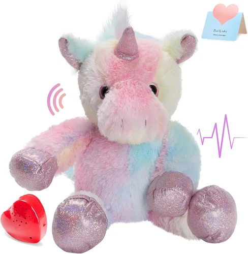 Miniatura 12 de Oso de peluche de 12 pulgadas con latido grabado, juguete de voz grabador de peluche, oso suave de peluche esponjoso, regalos de mensajes