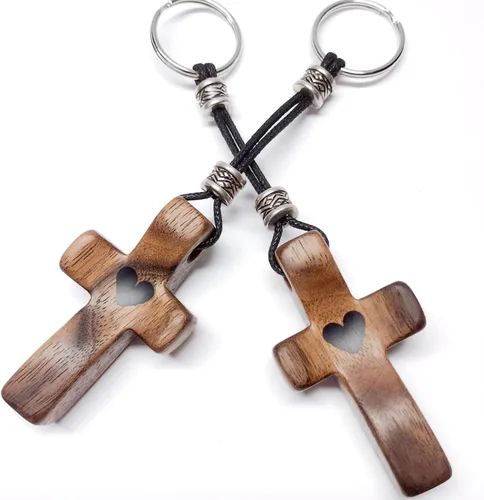 Miniatura 17 de Cruz de oración de bolsillo de madera, paquete de 105 cruces de madera de mano para iglesia, regalo cristiano, ministerio, regalos de escuela