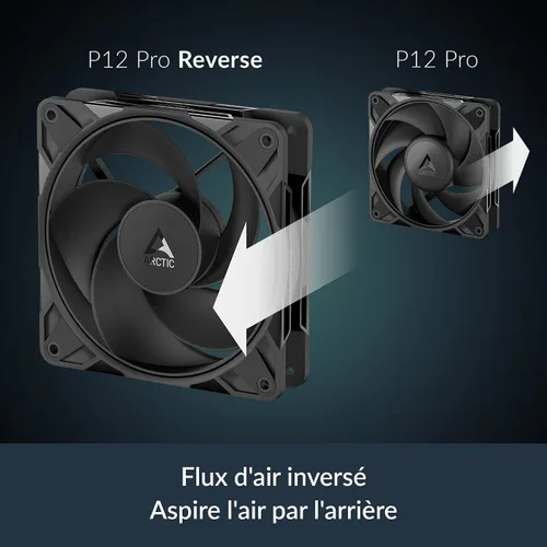 Miniatura 3 de ARCTIC P12 Pro Reverse – Paquete de 3 – Ventilador Premium de 120 mm con Flujo de Aire Inverso, Ventilador PWM con Splitter de Cable Y, 500-3000