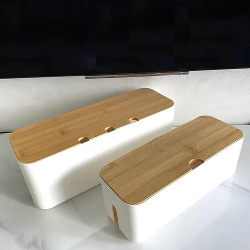 Miniatura 8 de Caja de organización de cables, organizador de rayas eléctricas, caja organizadora de cables, oculta y oculta las regletas de alimentación y cables