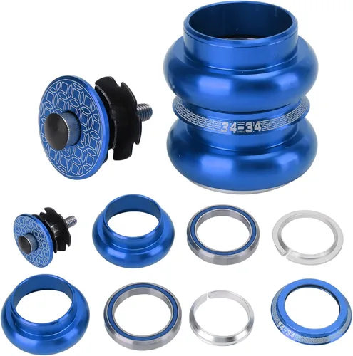 Miniatura 8 de Tefola Auriculares de bicicleta de montaña, 1.339 in Auriculares de bicicleta de doble rodamiento para bicicleta delantera de bicicleta para Azul