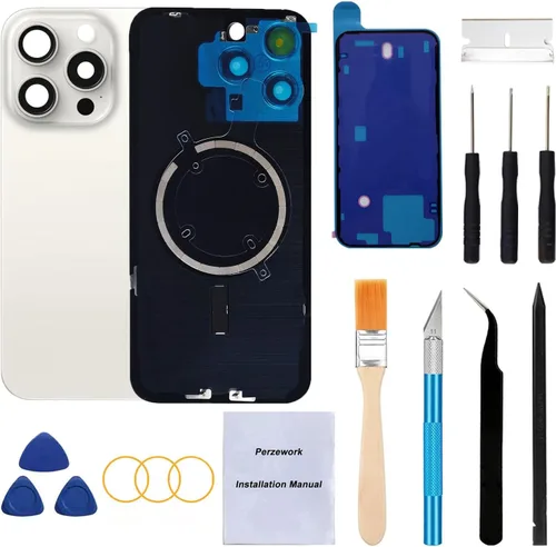 Miniatura 18 de Reemplazo de cristal trasero OEM para iPhone Xs de 5.8 pulgadas con kit de herramientas de reparación y adhesivo preinstalado (Oro)