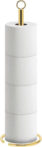 NearMoon Soporte de Papel Higiénico para Baño, Independiente con Reserva, Portarrollos Espacial para 4 Rollos para Encimera de Baño/Cocina - Todo en