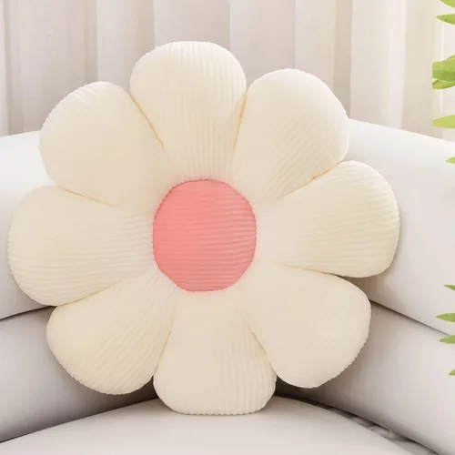 Almohada de flores, almohadas de margaritas, cojín de asiento de almohada de 21.6 pulgadas, almohadas decorativas estéticas para sofá, cama,