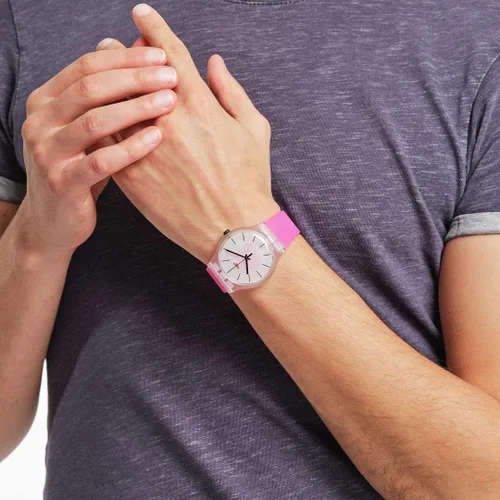 Miniatura 3 de Swatch New Gent BIO-SOURCED Blue Sky by Vassily Kandinsky Reloj de cuarzo Rosado
