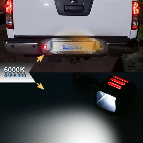 Miniatura 6 de Conjunto de lámparas LED para placa de matrícula con tubo de neón OLED rojo compatible con Frontier 2007-2021, Armada Xterra 2008-2015, Titan Suzuki