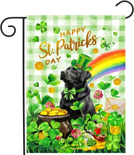 Miniatura 44 de Bandera de jardín floral Border Collie bandera de patio primavera verano bandera de patio flor perro banderas de jardín para exteriores pequeñas