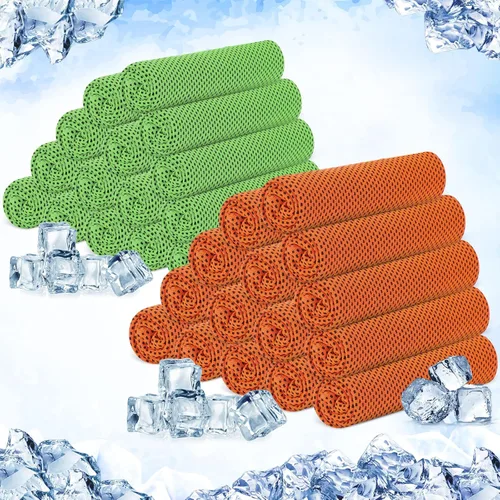 Miniatura 13 de Hosuly Paquete de 30 Toallas Refrescantes, 40"x12" Hielo Transpirables Suaves Frías Paño de Sudor Microfibra Paños de Entrenamiento para Gimnasio