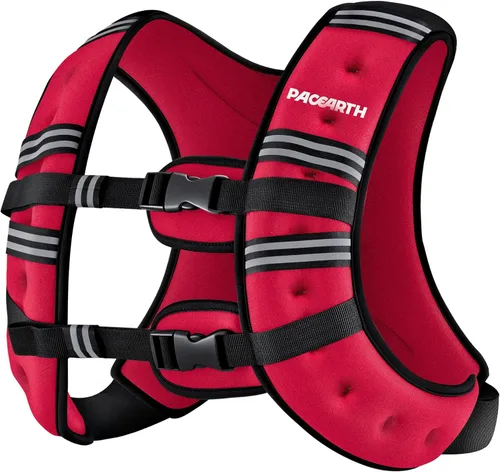 Miniatura 23 de PACEARTH - Chaleco con Peso, 6 lb/8 lb/10 lb/12 lb/16 lb/20 lb/25 lb/30 lb. Chaleco de Peso con Banda Reflectante, Chalecos de Peso Corporal