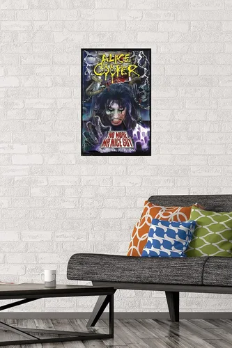 Miniatura 2 de Trends International Alice Cooper - Póster de pared No More Mr. Nice Guy, 14.725 x 22.375 pulgadas, versión enmarcada de madera de granero