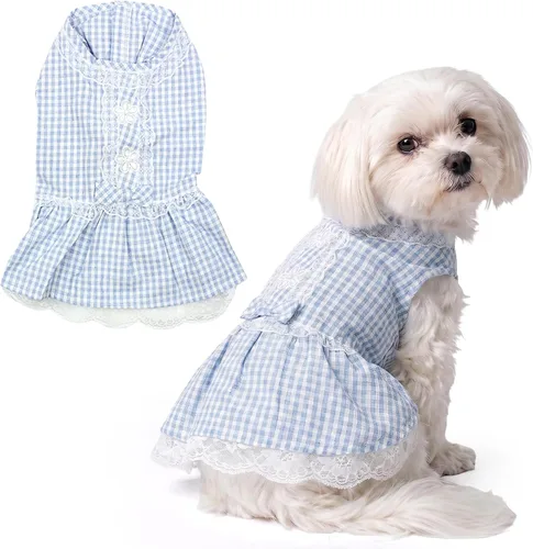 Miniatura 9 de Parisian Pet Chambray - Vestido para perro - Ligero sin mangas para perro, niña, talla XS Chambray en general