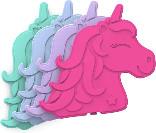 Bentgo Buddies Paquetes de Hielo Reutilizables - Delgados para Loncheras, Bolsas y Hieleras Multicolor Paquete de 4 (Unicornio)