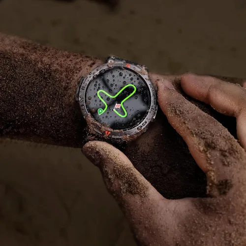 Miniatura 12 de Foxhawk Reloj inteligente militar para hombre, 1.45 pulgadas, resistente GPS, reloj inteligente táctico con brújula linterna LED, reloj de fitness