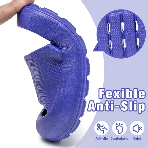Miniatura 7 de techcity Sandalias deslizantes suaves y acolchadas con suela gruesa antideslizante, secado rápido, para baño, ducha, piscina, playa, para niños