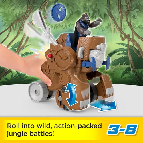 Miniatura 2 de Fisher-Price Imaginext - Juego de figuras de mono, catapulta de juguete preescolar con acción de lanzamiento para juegos de simulación a partir de 3