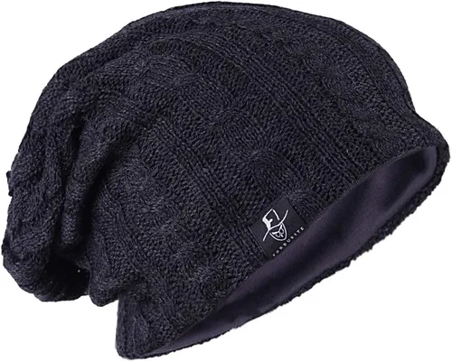 Miniatura 114 de FORBUSITE Gorro de punto largo holgado para hombre para verano e invierno, de gran