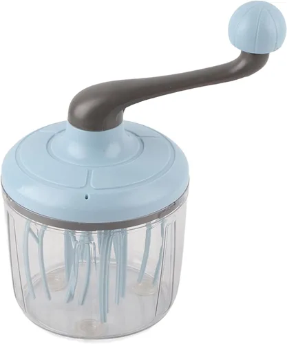 Batidor de huevo y separadores, Plástico de manivela de empuje batidora batidora, capacidad de 37.2 fl oz, Herramienta de cocina tipo mano