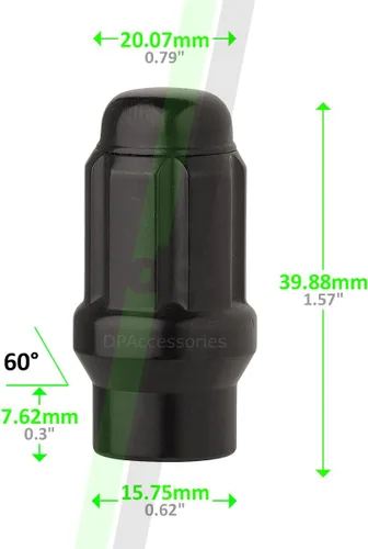 Miniatura 4 de DPAccessories LCE3L6H-S- 04PAR tuercas para automotores, Negro