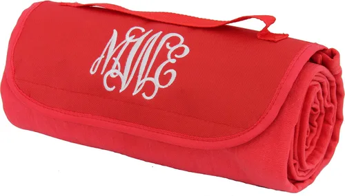 Miniatura 7 de Threadart Manta portátil para estadio deportivo con correa de transporte, plegable para viajes, tela de forro polar suave, 58 x 48 pulgadas, rojo, 5