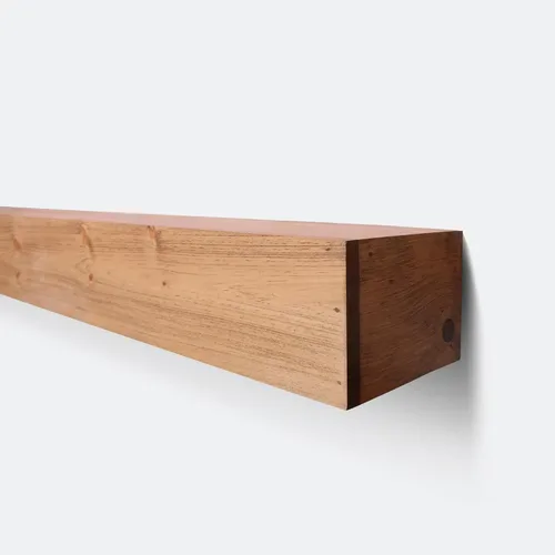 Miniatura 8 de Urbandi Repisa Moderna para Chimenea, Manto Flotante Contemporáneo, Estantería, Hecho a Mano, (Marrón, 60Lx6Hx8D)