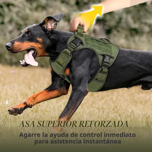 Miniatura 3 de WINGOIN - Arnés táctico para perros grandes, resistente sin tirones con asa, ajustable, reflectante, militar, K9, pastor alemán, para entrenamiento