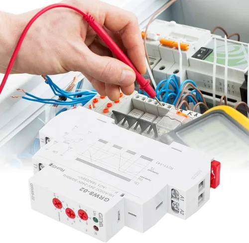 Miniatura 4 de Controlador de temperatura del termostato digital GRW8-02 Carril DIN AC DC 24V a 240V Relé Monitor de control de temperatura con sonda de prueba
