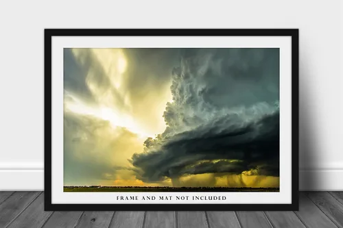 Miniatura 3 de Storm Photography Print (Not Framed) Picture of Supercell Thunderstorm on Spring Day in Oklahoma Weather Wall Art Nature Decor (5" x 7")