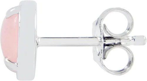 Miniatura 2 de MARC - Aretes de plata de ley 925 de 0.70 quilates con corazón de cuarcita rosa, Plata de ley, cuarcita