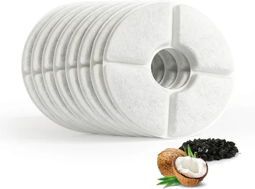 Rarloner - Filtros de repuesto para fuente de gato, paquete de 8 para fuentes de flores de 1.6 L y la mayoría de dispensadores de agua para mascotas