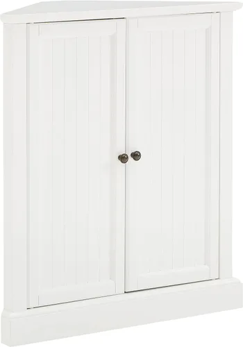 Miniatura 16 de Crosley Furniture Shoreline Coastal - Armario de almacenamiento para despensa con estantes, cocina, comedor o lavandería, color blanco