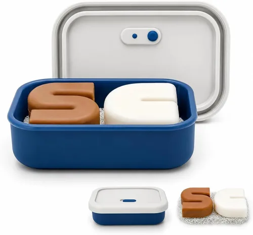 Miniatura 13 de AIDIMMING Funda de jabón de viaje de silicona mejorada a prueba de fugas, soporte de barra de champú ventilado, caja de jabón de barra grande