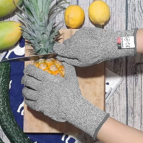 Miniatura 4 de DEYAN Guantes resistentes a cortes para niños, 2 pares de guantes de protección para manos de 8 a 11 años, para uso en cocina, manualidades