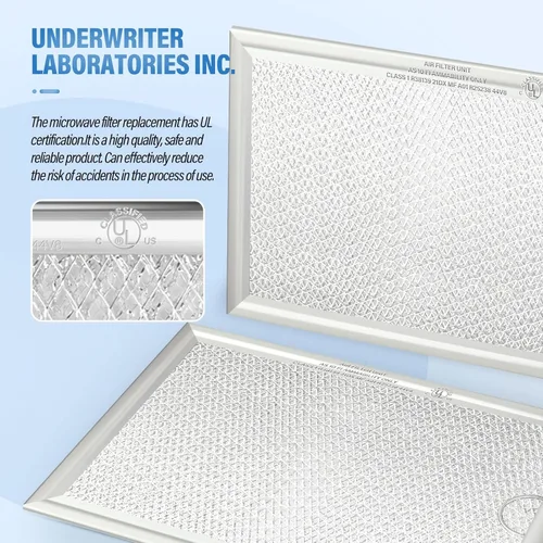 Miniatura 4 de 2 filtros de grasa de microondas de 7.9 x 5.9 pulgadas de repuesto para Frigidaire 5303319568, reemplazo de filtro de grasa de repuesto